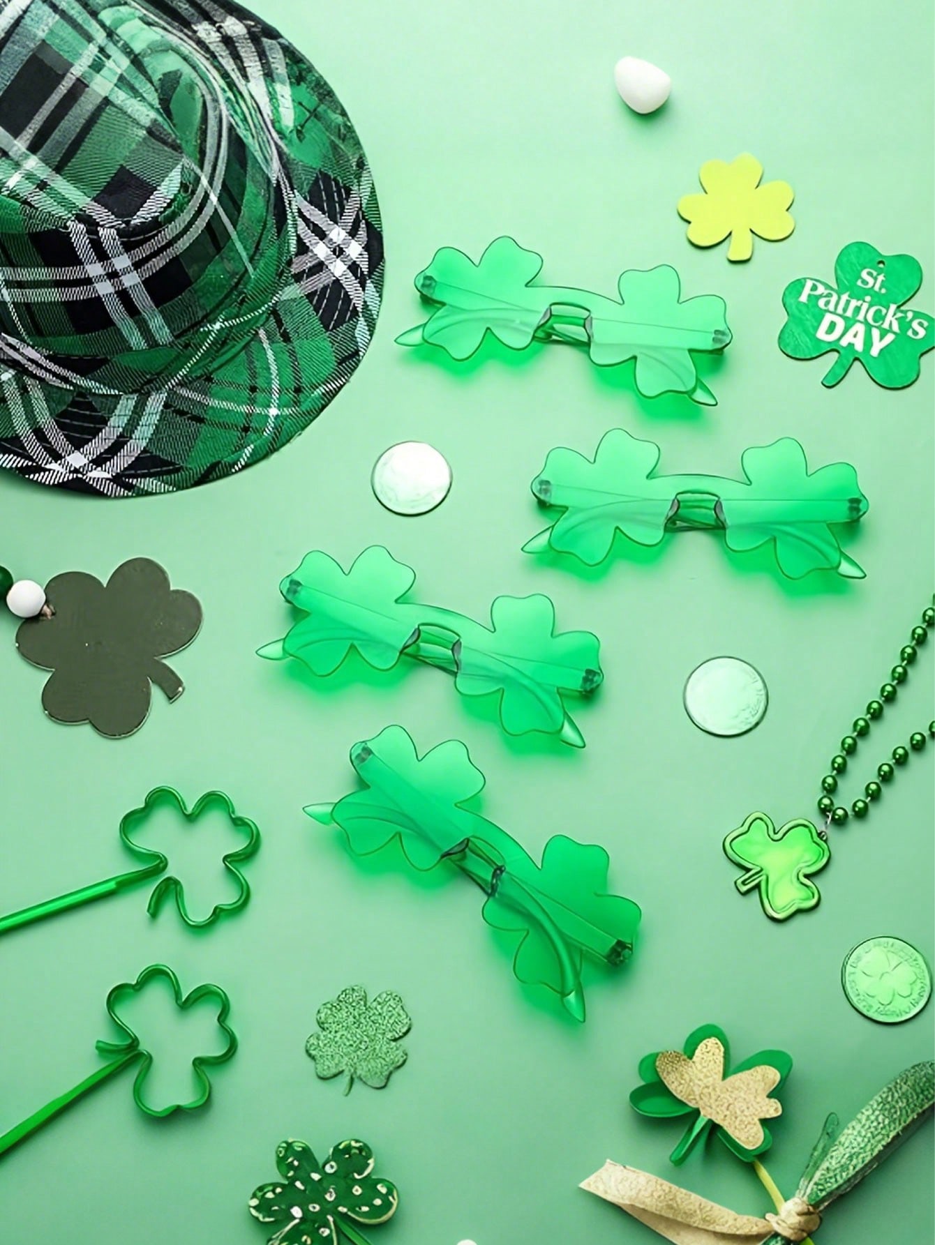 Irish Clover Party Glasses 10p - Photography Day recension och pris