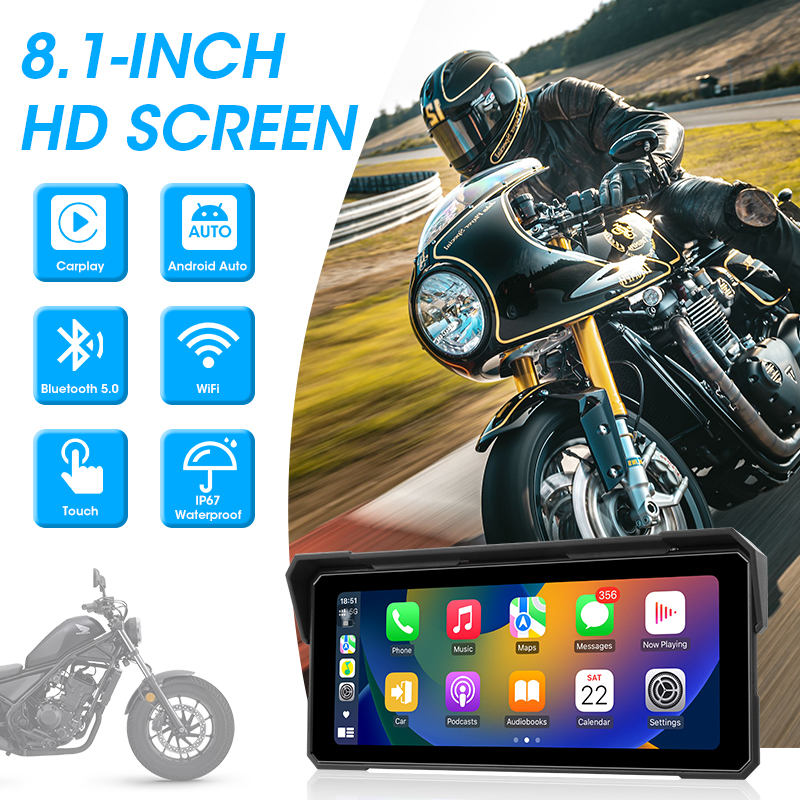 8.1 inch Portable Motorcycle M - Photograph Mp3 recension och pris