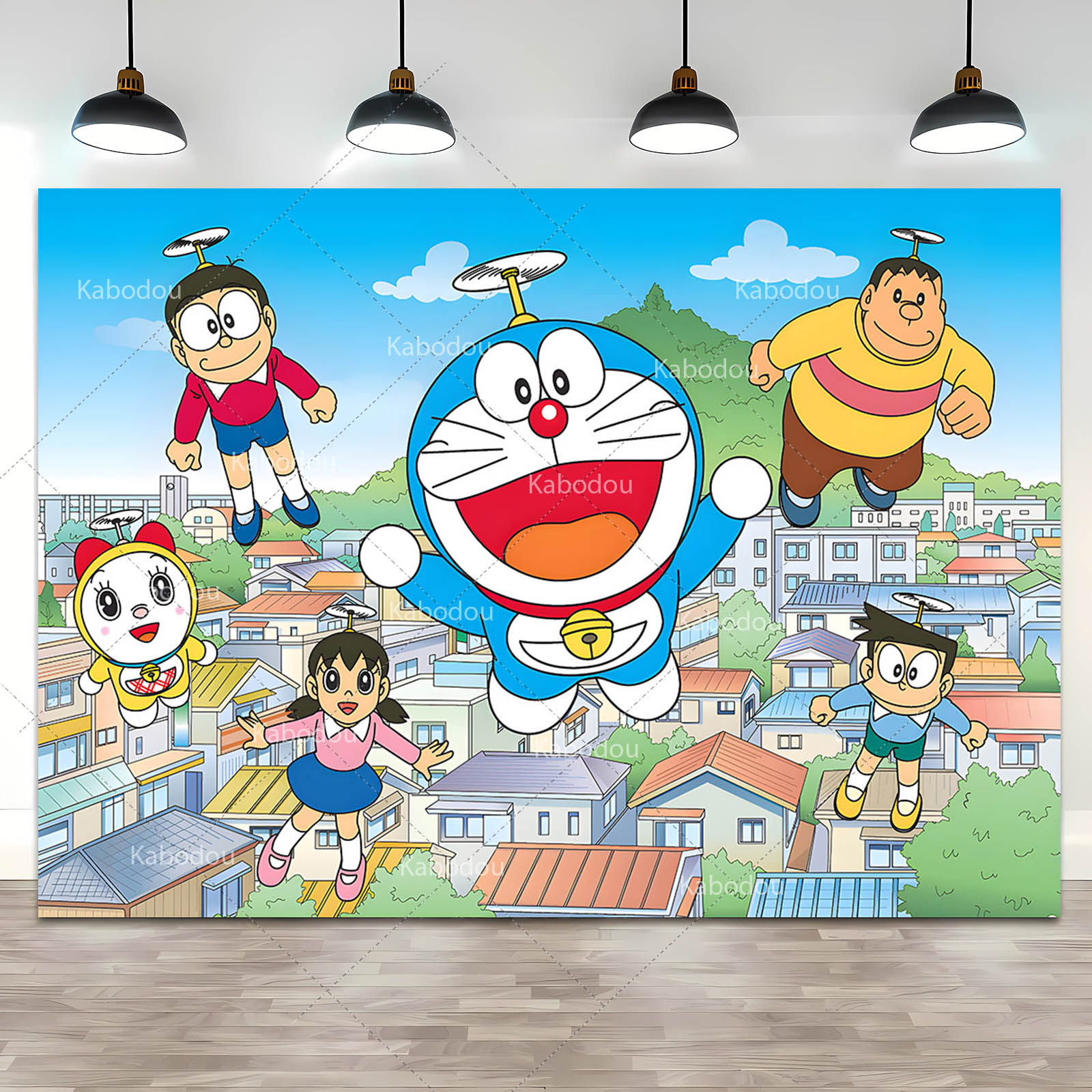 Doraemon Party Backdrop Blue C - Photography Class recension och pris
