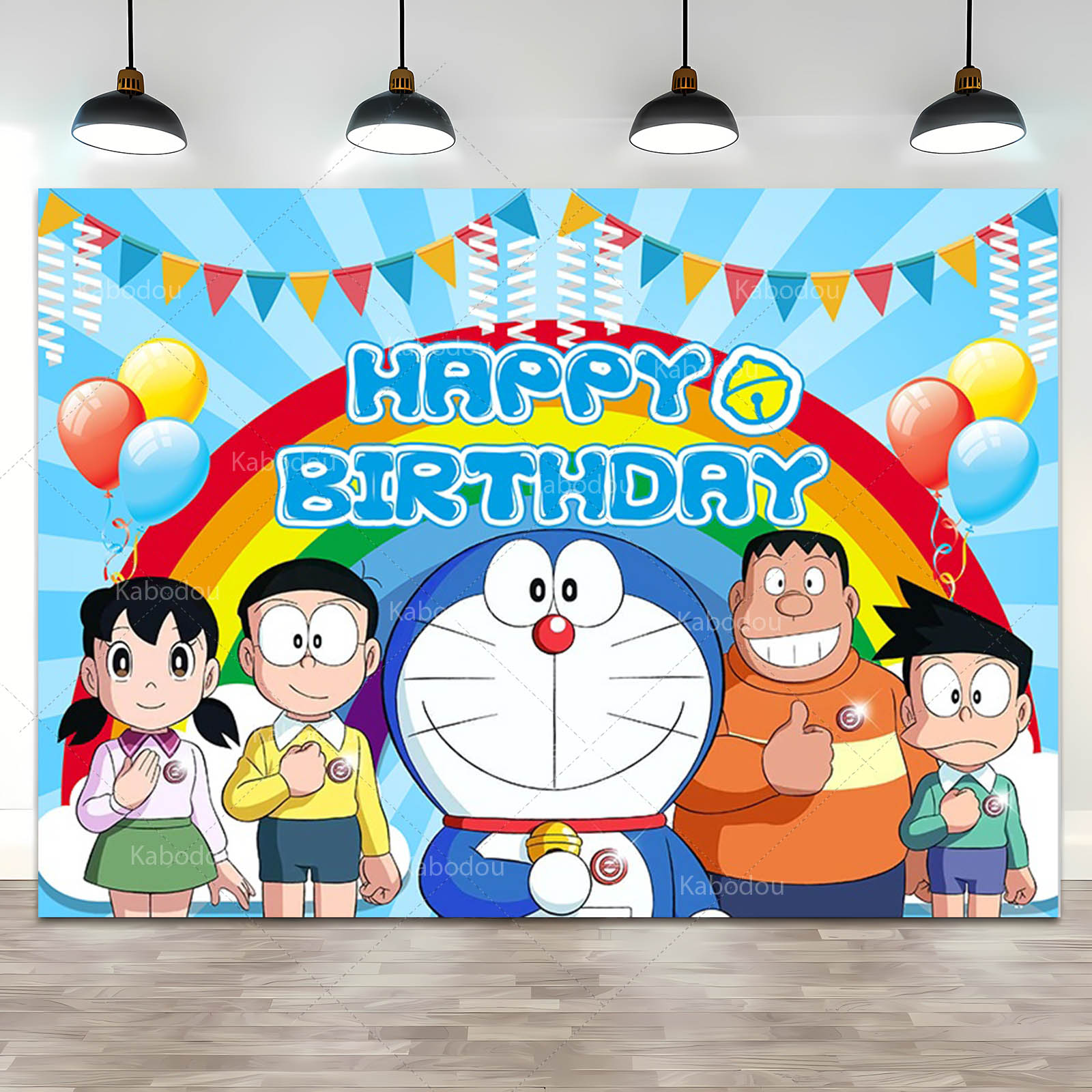 Doraemon Party Backdrop Blue C - Photography Class recension och pris