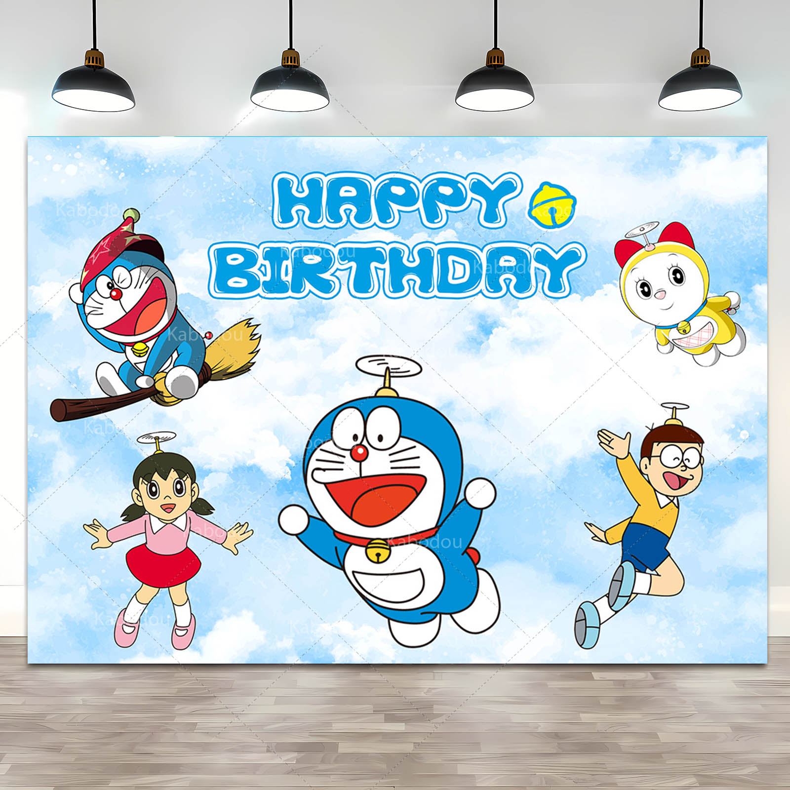 Doraemon Party Backdrop Blue C - Photography Class recension och pris