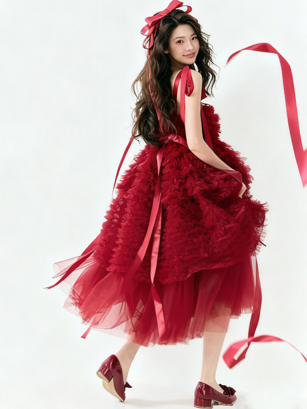 Red Tulle Skirt Artistic Birth - Photography Studio recension och pris