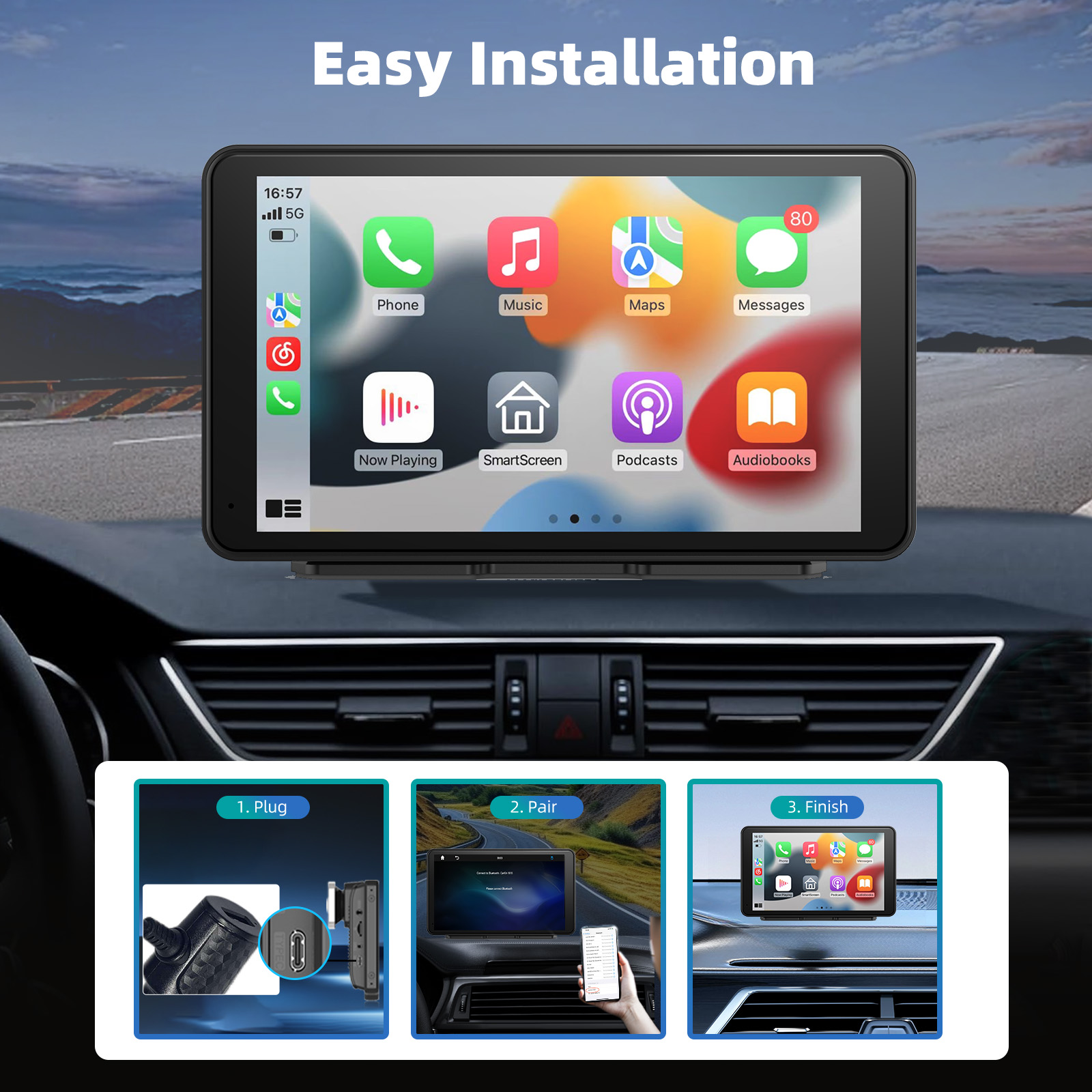 Portable Apple Carplay/Android - Photograph Mp3 recension och pris