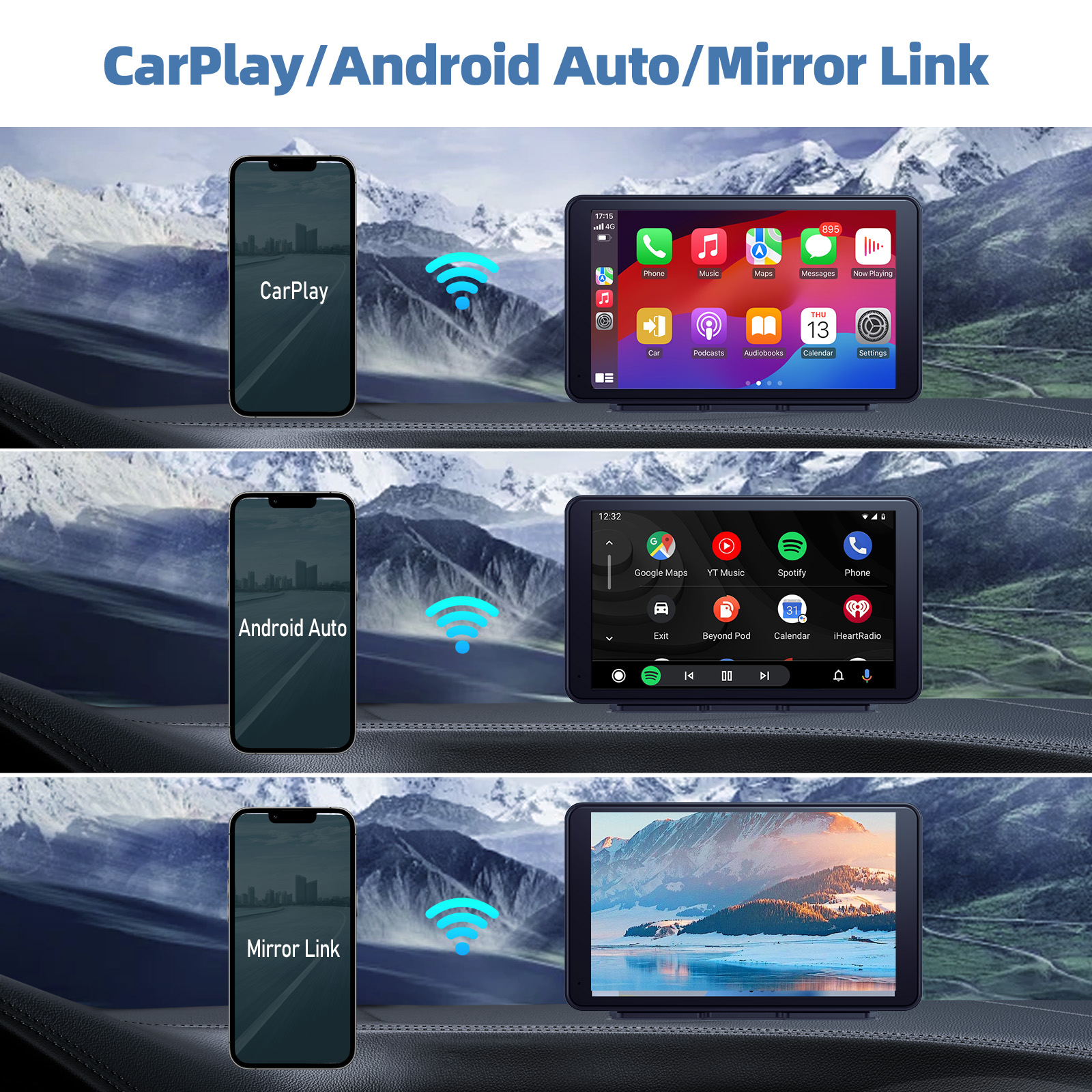 Portable Apple Carplay/Android - Photograph Mp3 recension och pris